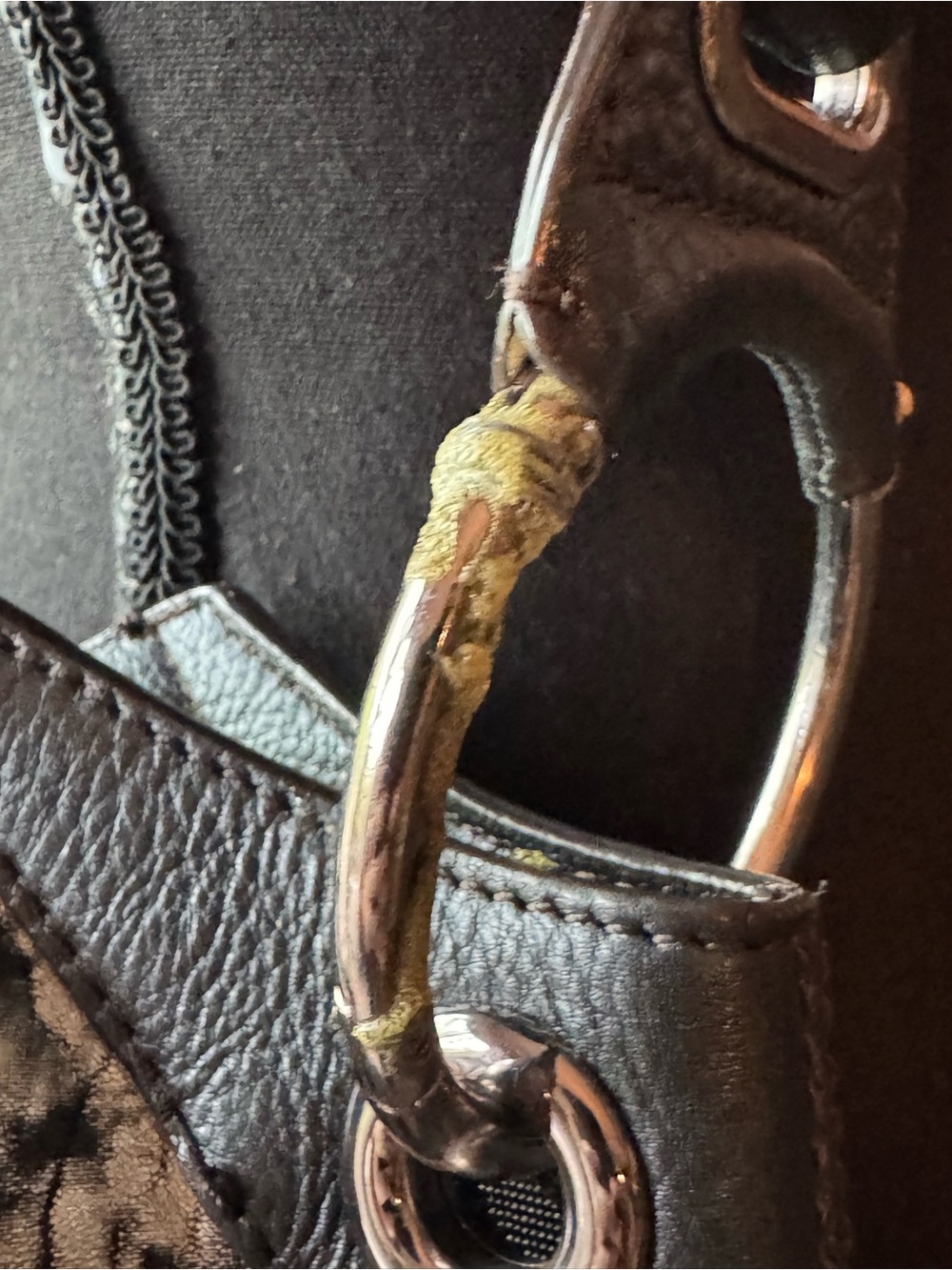 orYANY Marbled Gray & Black Leather Shoulder Tote Bag - Picture 8 of 13